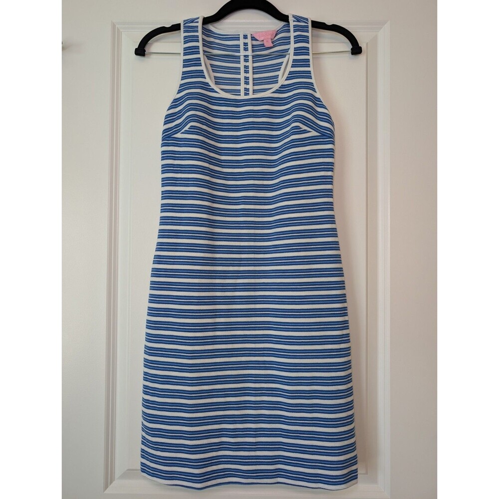 Lilly Pulitzer Lyla Size XS Stretch Ottoman Rib Knit Racerback Shift Tank Dress